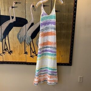 Zara Multicolor Striped Maxi Dress